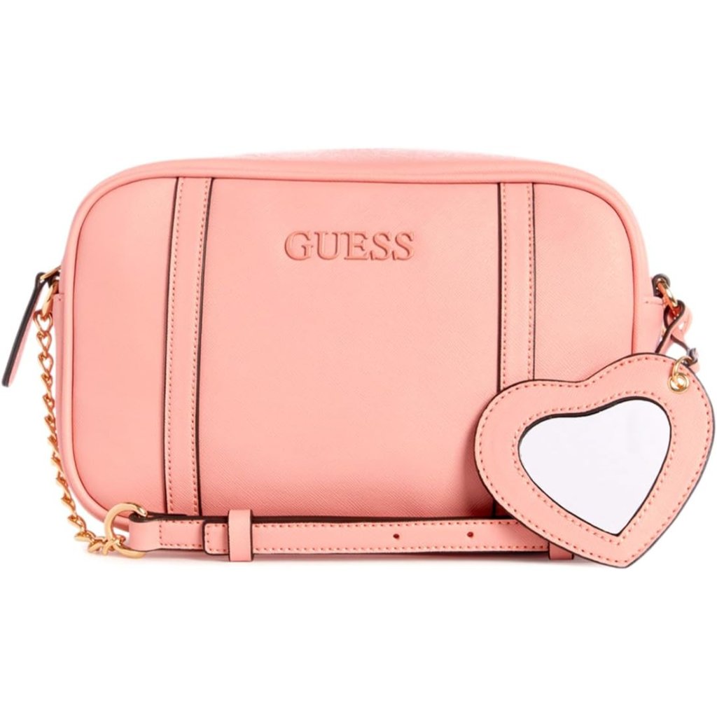 Factory Women's Faux Leather Copper Hill Camera Bag Pink 10x6x3 With Gold Hardwa